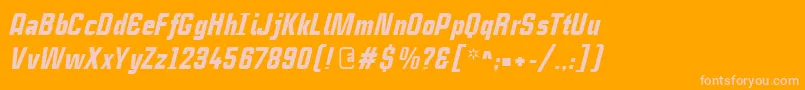 Шрифт CasestudynooneLtBlackItalic – розовые шрифты на оранжевом фоне