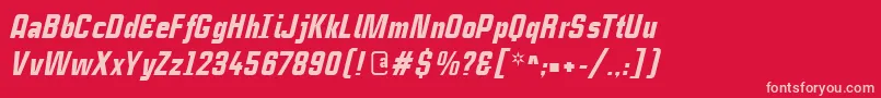 CasestudynooneLtBlackItalic Font – Pink Fonts on Red Background