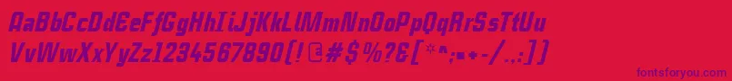 CasestudynooneLtBlackItalic Font – Purple Fonts on Red Background