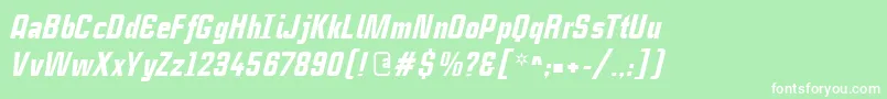 CasestudynooneLtBlackItalic Font – White Fonts on Green Background