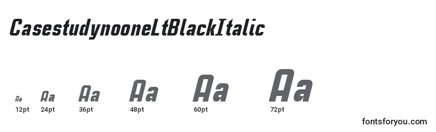 Размеры шрифта CasestudynooneLtBlackItalic