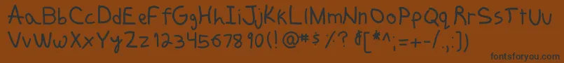 Funkyjunk-Schriftart – Schwarze Schriften auf braunem Hintergrund