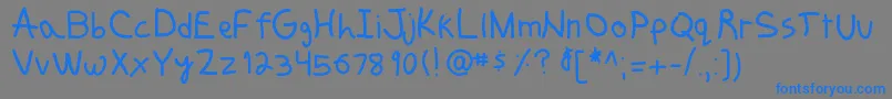 Funkyjunk-Schriftart – Blaue Schriften auf grauem Hintergrund