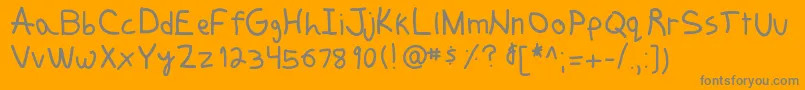 More about Funkyjunk Font Funkyjunk Font – Gray Fonts on Orange Background