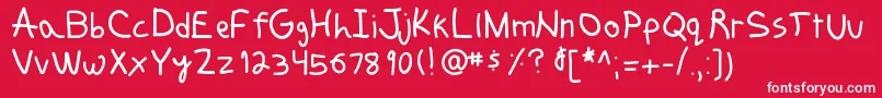 フォントFunkyjunk – 赤い背景に白い文字
