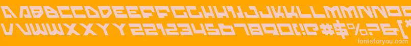 TrajiaLeftalic Font – Pink Fonts on Orange Background
