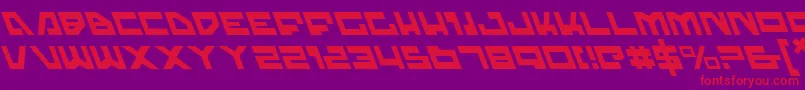 TrajiaLeftalic Font – Red Fonts on Purple Background