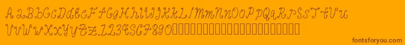 BanaagFont1 Font – Brown Fonts on Orange Background