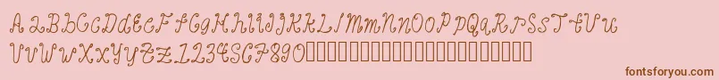 BanaagFont1 Font – Brown Fonts on Pink Background