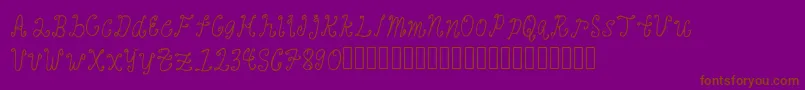 BanaagFont1 Font – Brown Fonts on Purple Background