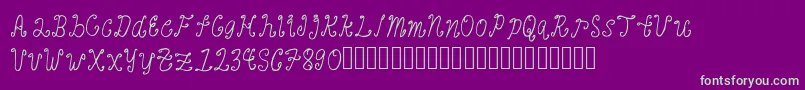 Шрифт BanaagFont1 – зелёные шрифты на фиолетовом фоне