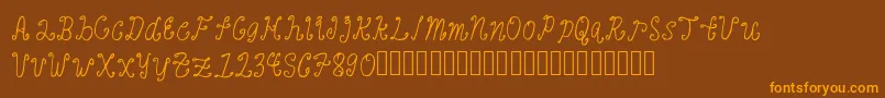 BanaagFont1 Font – Orange Fonts on Brown Background