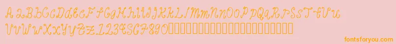 BanaagFont1 Font – Orange Fonts on Pink Background