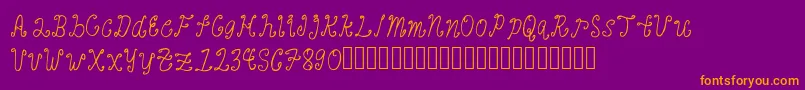 BanaagFont1 Font – Orange Fonts on Purple Background