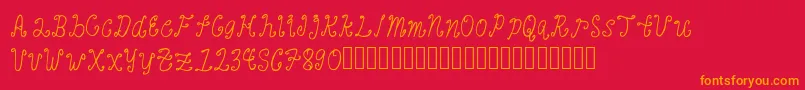 fuente BanaagFont1 – Fuentes Naranjas Sobre Fondo Rojo