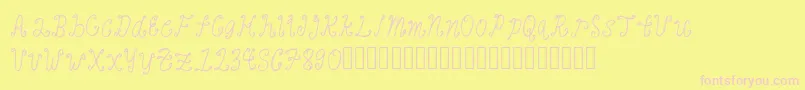 BanaagFont1 Font – Pink Fonts on Yellow Background