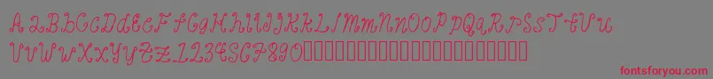 BanaagFont1 Font – Red Fonts on Gray Background