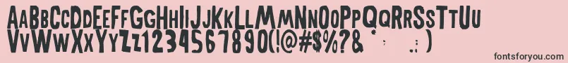 MiddlewomanRegular Font – Black Fonts on Pink Background