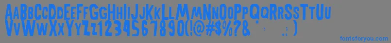 MiddlewomanRegular Font – Blue Fonts on Gray Background