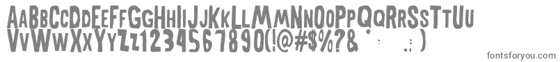 MiddlewomanRegular-fontti – harmaat kirjasimet valkoisella taustalla