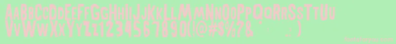 MiddlewomanRegular-Schriftart – Rosa Schriften auf grünem Hintergrund