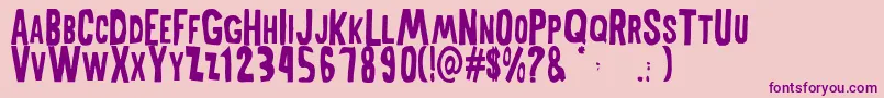 MiddlewomanRegular-Schriftart – Violette Schriften auf rosa Hintergrund