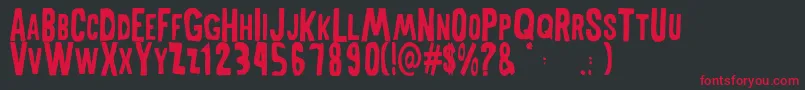 MiddlewomanRegular Font – Red Fonts on Black Background