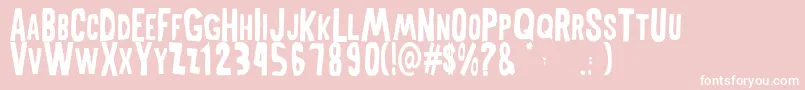 フォントMiddlewomanRegular – ピンクの背景に白い文字