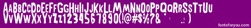 MiddlewomanRegular Font – White Fonts on Purple Background