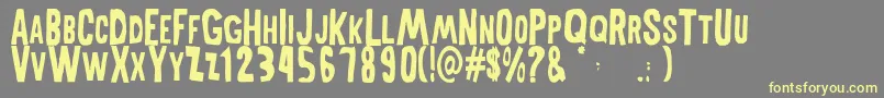 MiddlewomanRegular Font – Yellow Fonts on Gray Background