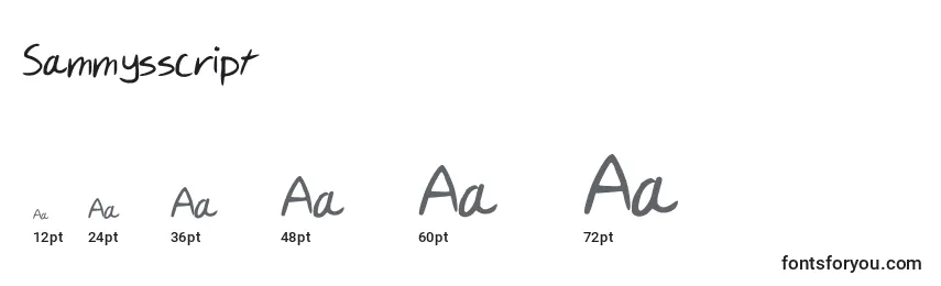 Sammysscript Font Sizes
