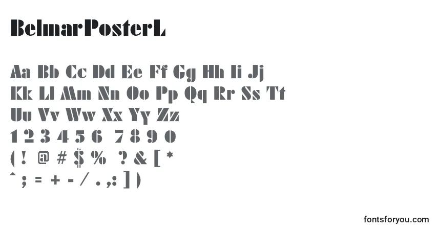 A fonte BelmarPosterL – alfabeto, números, caracteres especiais