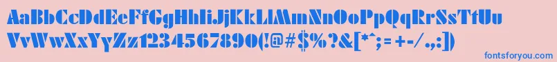 BelmarPosterL Font – Blue Fonts on Pink Background