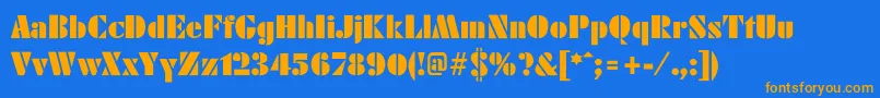 BelmarPosterL Font – Orange Fonts on Blue Background