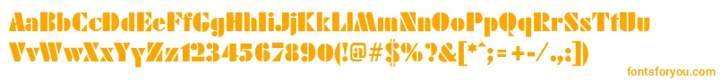 BelmarPosterL-Schriftart – Orangefarbene Schriften auf weißem Hintergrund