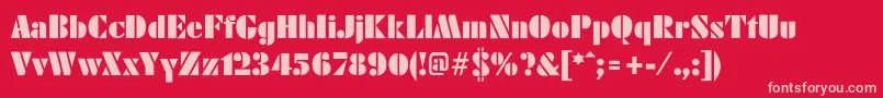 BelmarPosterL Font – Pink Fonts on Red Background