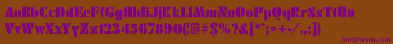BelmarPosterL Font – Purple Fonts on Brown Background