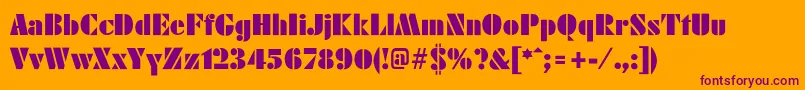 BelmarPosterL Font – Purple Fonts on Orange Background
