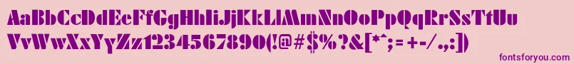 fuente BelmarPosterL – Fuentes Moradas Sobre Fondo Rosa