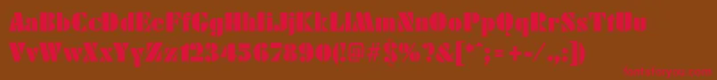 BelmarPosterL Font – Red Fonts on Brown Background