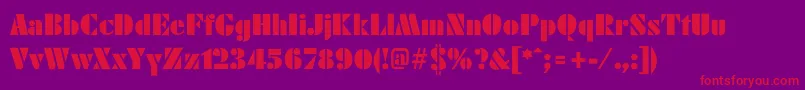 BelmarPosterL Font – Red Fonts on Purple Background