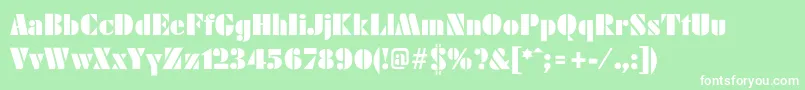 BelmarPosterL Font – White Fonts on Green Background