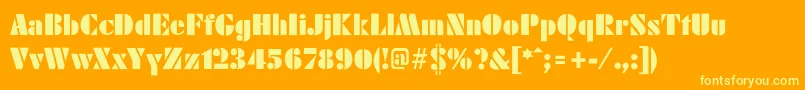 フォントBelmarPosterL – オレンジの背景に黄色の文字
