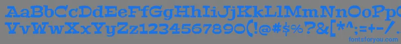 フォントPeraltaRegular – 灰色の背景に青い文字