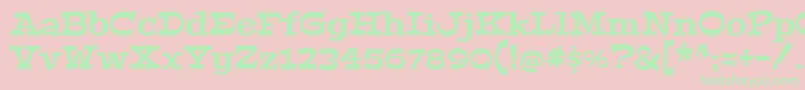 PeraltaRegular Font – Green Fonts on Pink Background