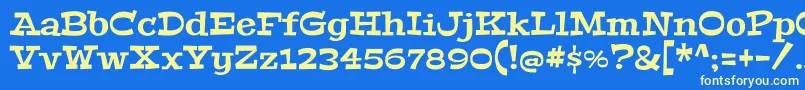 PeraltaRegular Font – Yellow Fonts on Blue Background