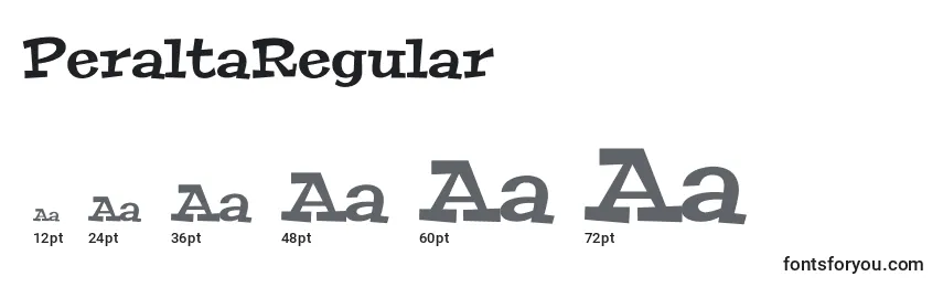 Размеры шрифта PeraltaRegular