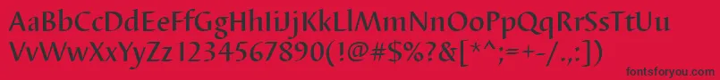Barbedortmed Font – Black Fonts on Red Background