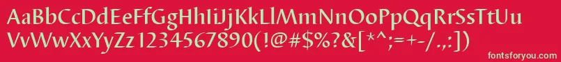 Barbedortmed Font – Green Fonts on Red Background