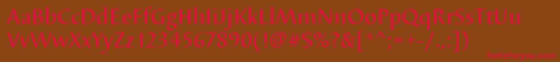 Barbedortmed Font – Red Fonts on Brown Background